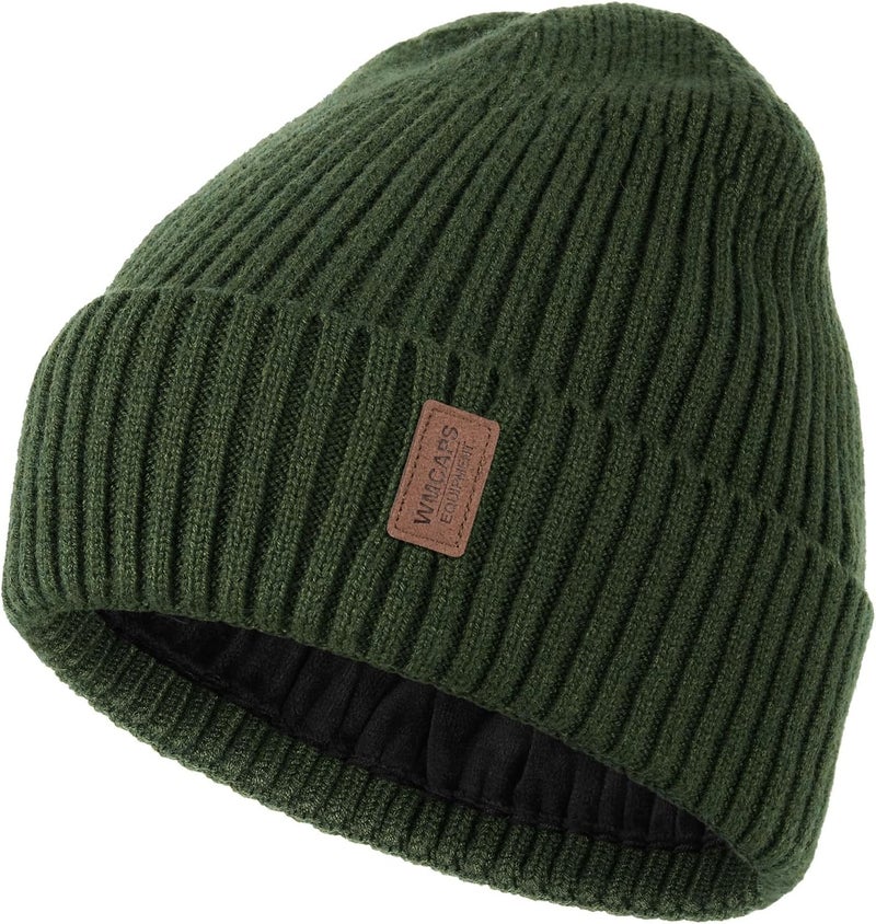 Wmcaps Warm Beanie for Men Women, Fleece Lined Beanie Warm Winter Caps Unisex Fashion Knit Cuffed Cap - Image 1